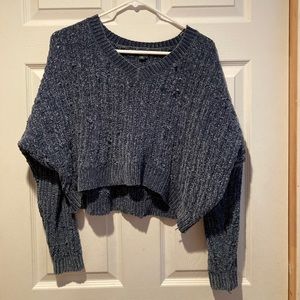 Teal cropped sweater